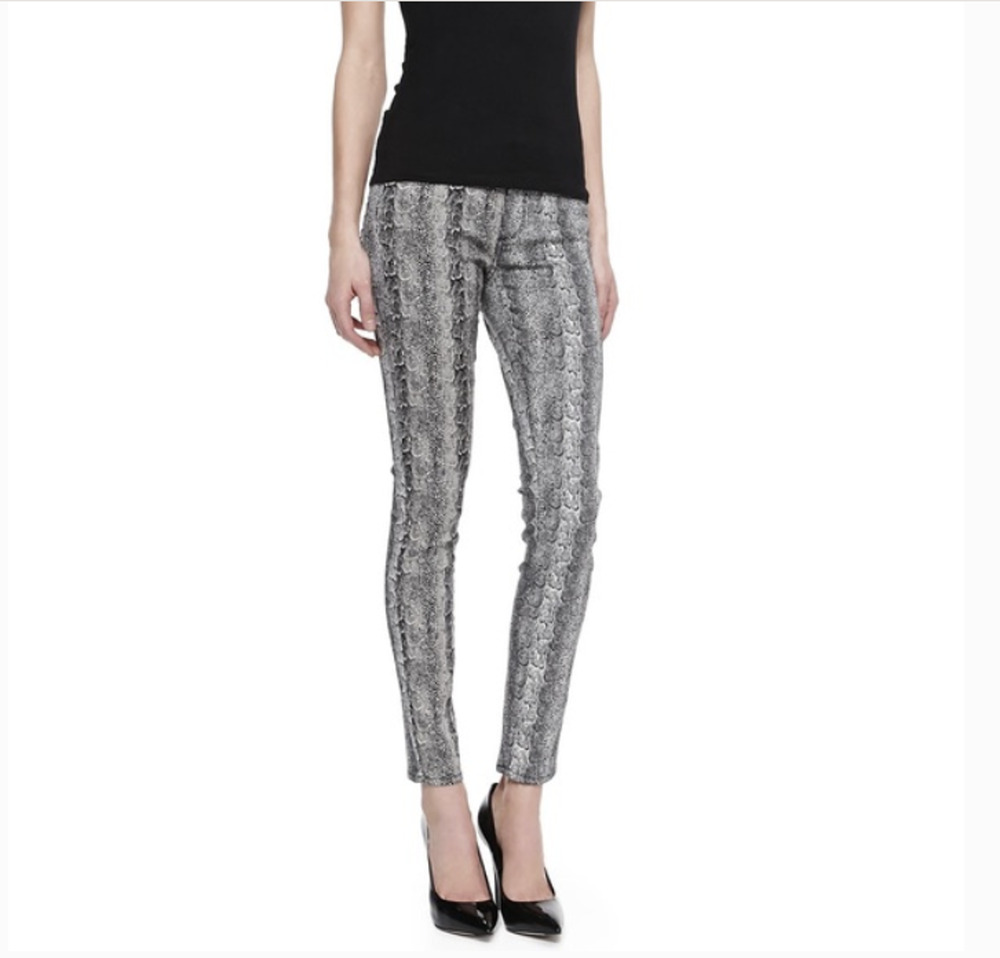 Paige Denim Verdugo Ultra Skinny Jeans Pants Python Snake Print Size 30 New